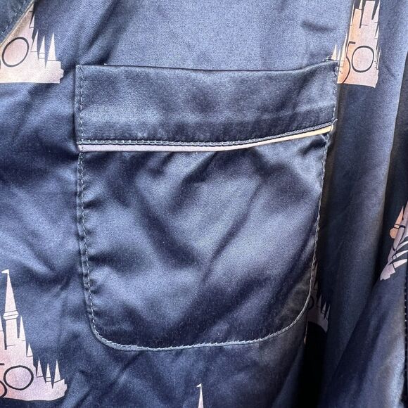 Walt Disney World 50th Anniversary Blue Satin 2 Piece Pajama Set Size 1X - Picture 7 of 16